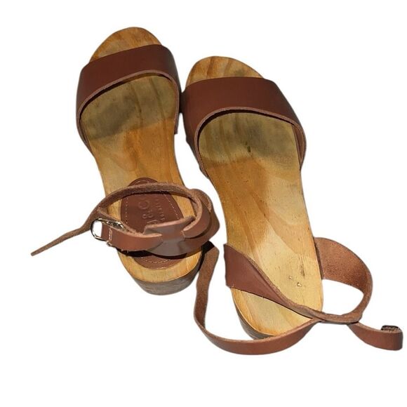 Rag & Co Brown Leather Women's Sandals Size 8 - Picture 2 of 6